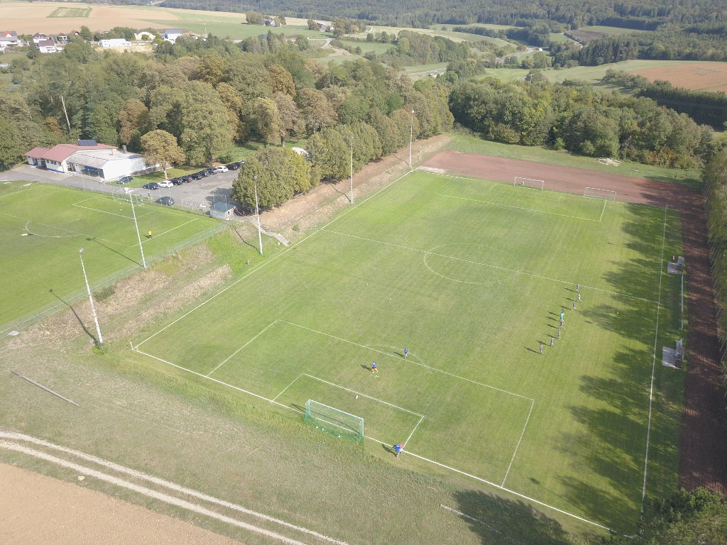 Hauptfeld aus der Vogelperspektive